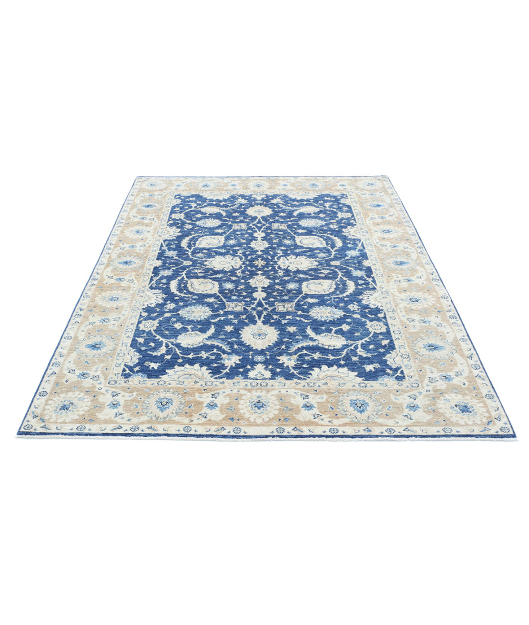 Afghan Ziegler Farhan Rug 5'8" x 7'6" Hand-Knotted | No. AT69887