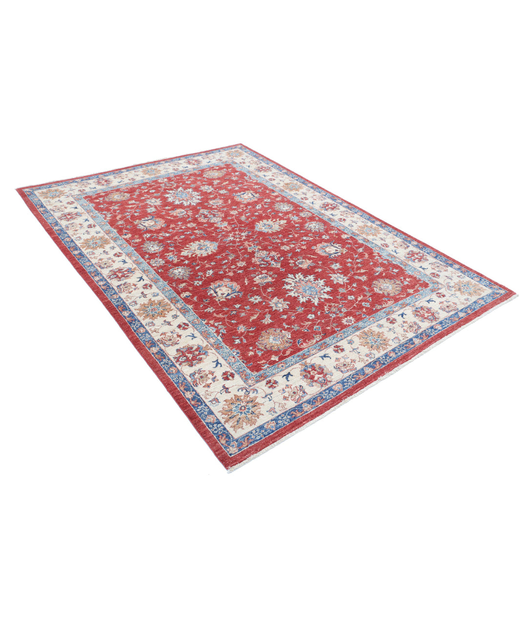 Afghan Ziegler Farhan Rug 5' 8" x 7' 8" Hand-Knotted | No. AT67860