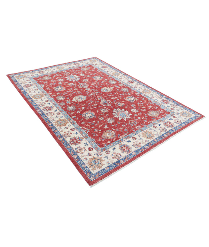 Afghan Ziegler Farhan Rug 5' 8" x 7' 8" Hand-Knotted | No. AT67860