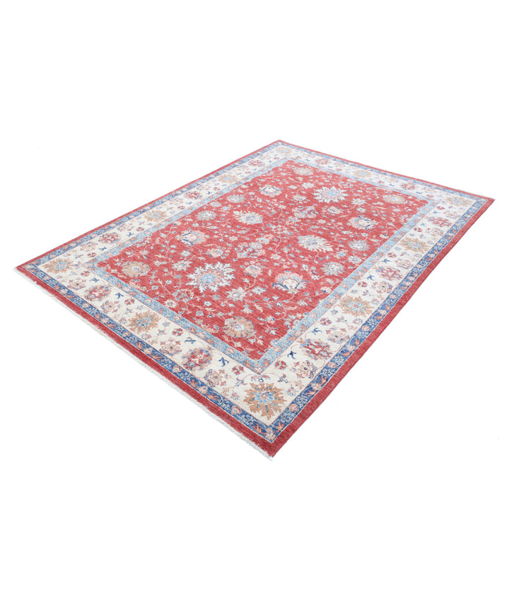 Afghan Ziegler Farhan Rug 5' 8" x 7' 8" Hand-Knotted | No. AT67860