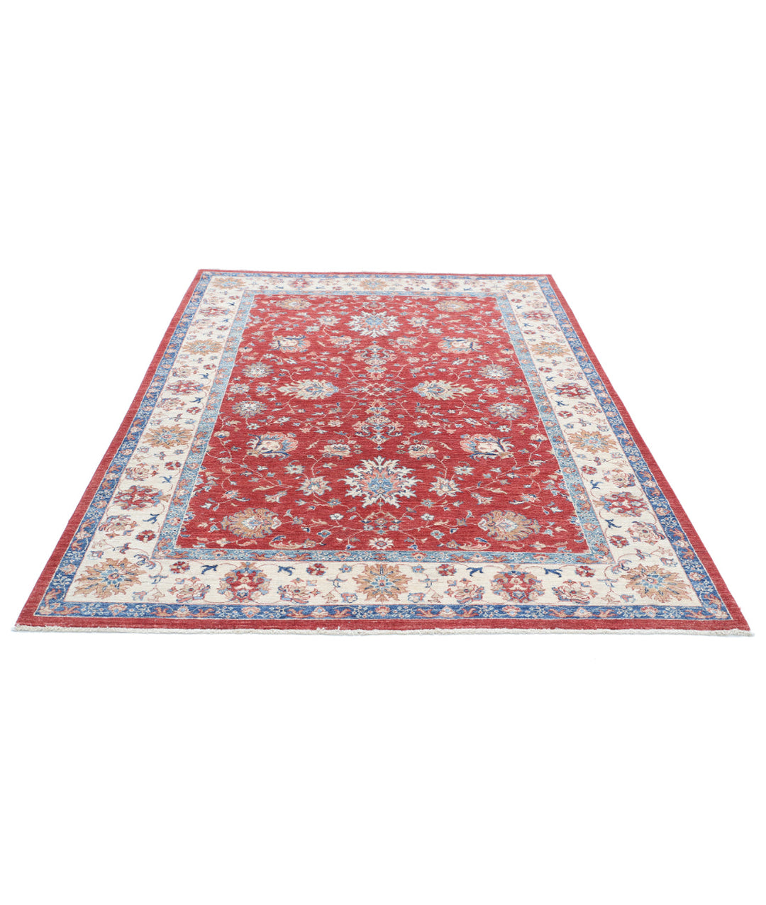 Afghan Ziegler Farhan Rug 5' 8" x 7' 8" Hand-Knotted | No. AT67860