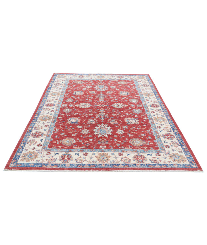 Afghan Ziegler Farhan Rug 5' 8" x 7' 8" Hand-Knotted | No. AT67860