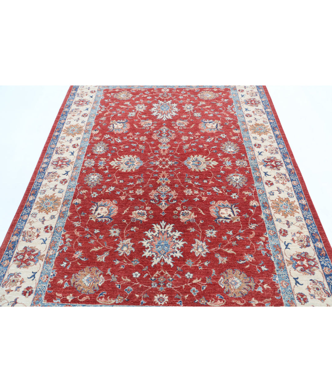 Afghan Ziegler Farhan Rug 5' 8" x 7' 8" Hand-Knotted | No. AT67860