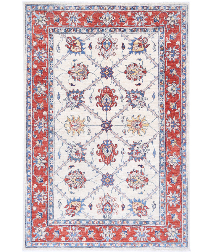 Afghan Ziegler Farhan Rug 3' 10" x 5' 10" Hand-Knotted