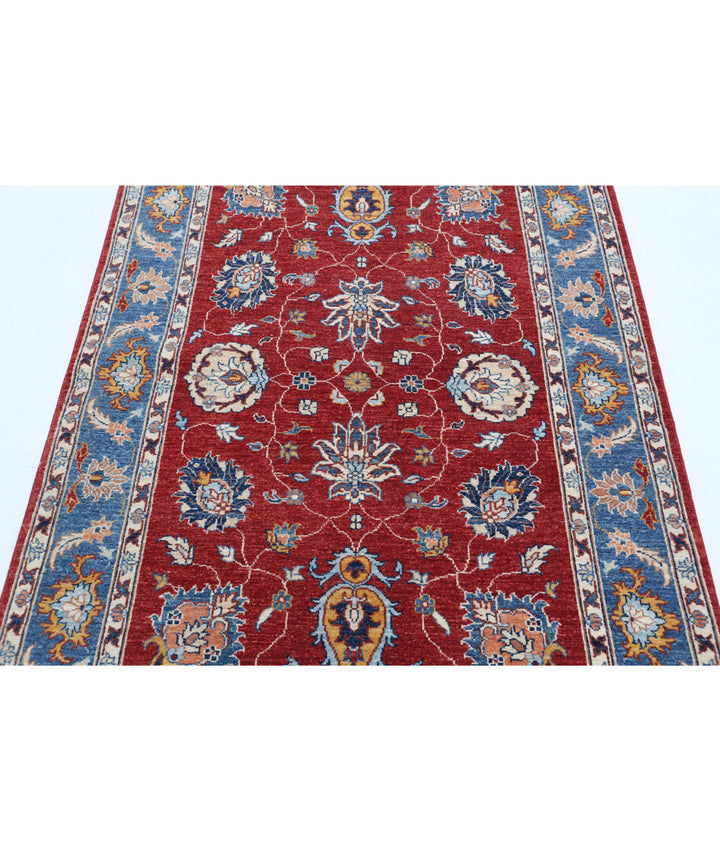 Afghan Ziegler Rug 4' 0" x 5' 10" Hand-Knotted | No. AT19894