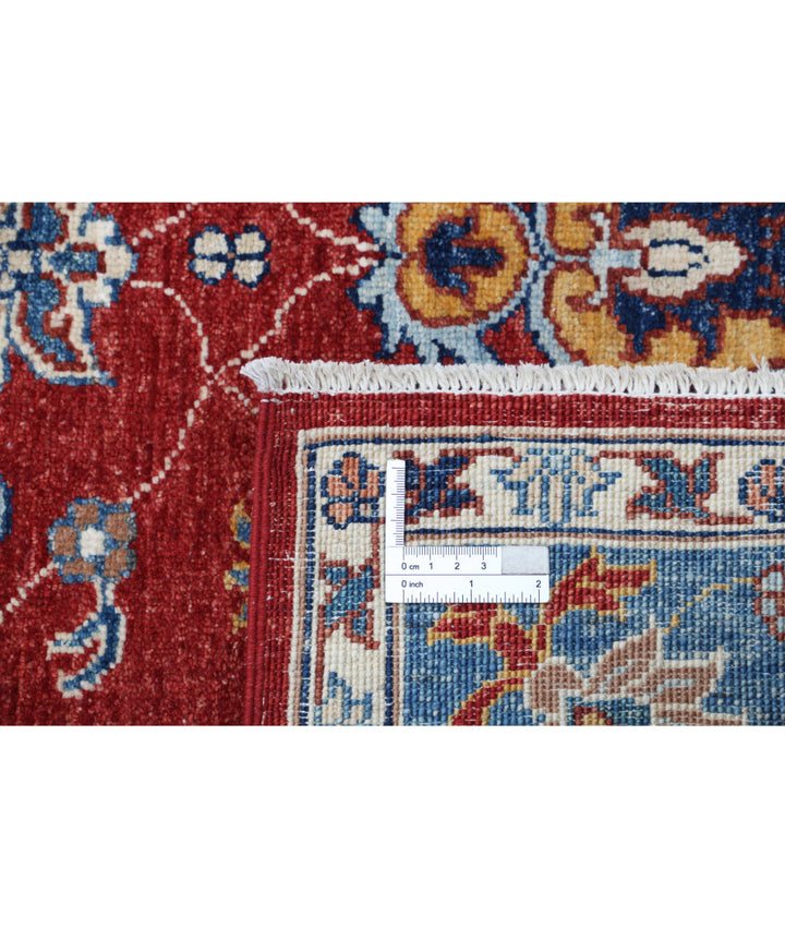Afghan Ziegler Rug 4' 0" x 5' 10" Hand-Knotted | No. AT19894
