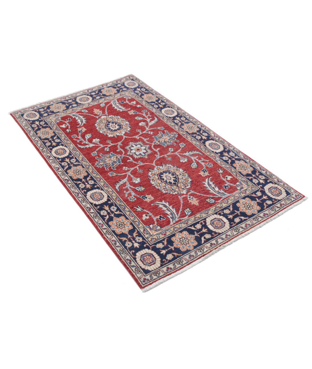 Afghan Ziegler Rug 3' 2" x 5' 1" Hand-Knotted | No. AT98438