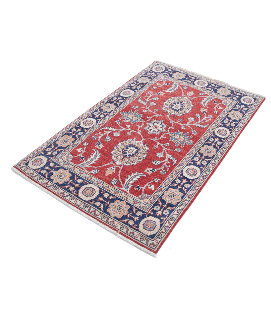 Afghan Ziegler Rug 3' 2" x 5' 1" Hand-Knotted | No. AT98438