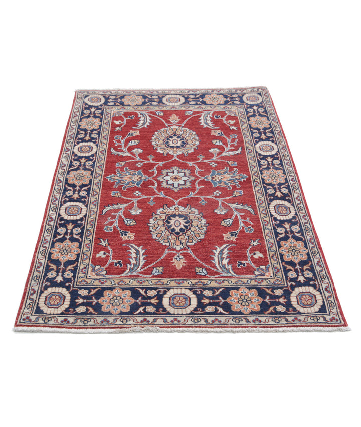 Afghan Ziegler Rug 3' 2" x 5' 1" Hand-Knotted | No. AT98438