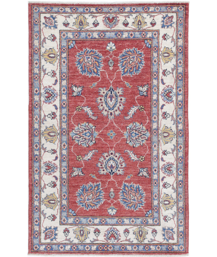 Afghan Ziegler Rug 2' 6" x 4' 0" Hand-Knotted