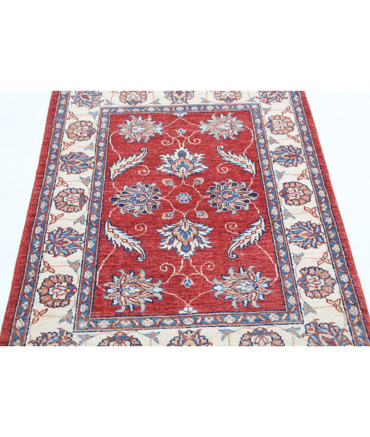 Afghan Ziegler Rug 2' 9" x 4' 2" Hand-Knotted | No. AT32562