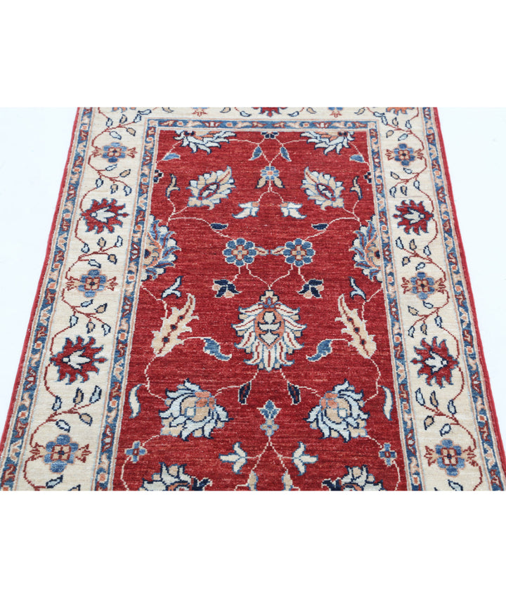 Afghan Ziegler Rug 2' 7" x 4' 2" Hand-Knotted | No. AT56897