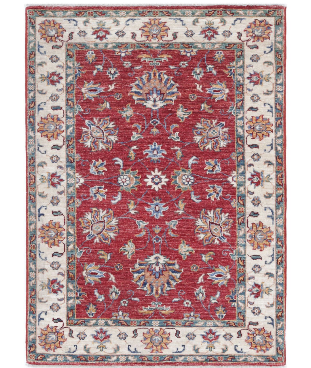 Afghan Ziegler Farhan Rug 2' 8" x 3' 9" Hand-Knotted | No. AT53882