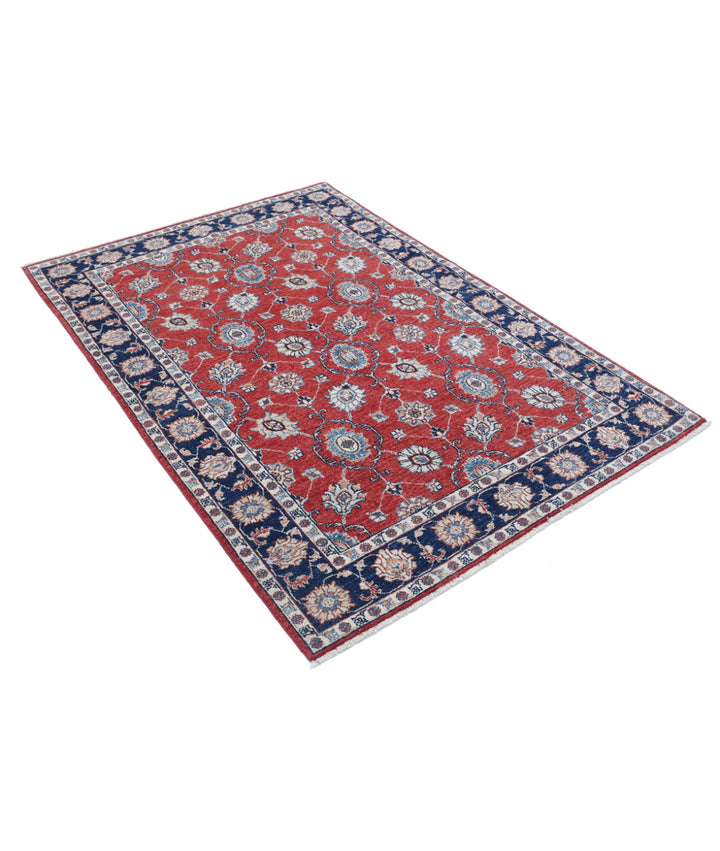 Afghan Ziegler Farhan Rug 4' 0" x 5' 9" Hand-Knotted | No. AT25509