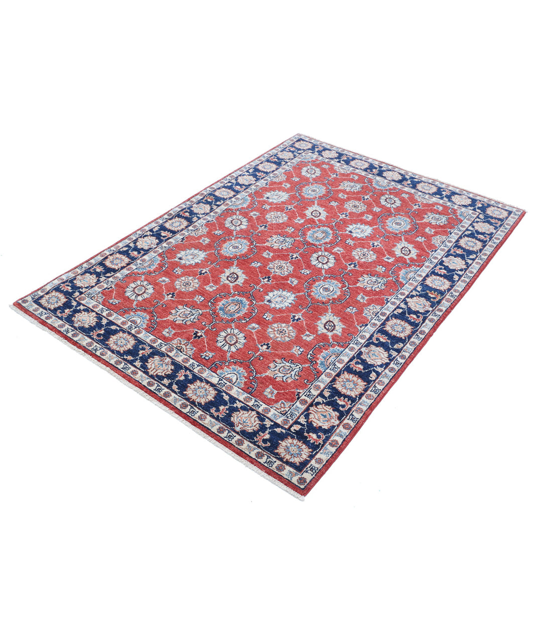 Afghan Ziegler Farhan Rug 4' 0" x 5' 9" Hand-Knotted | No. AT25509
