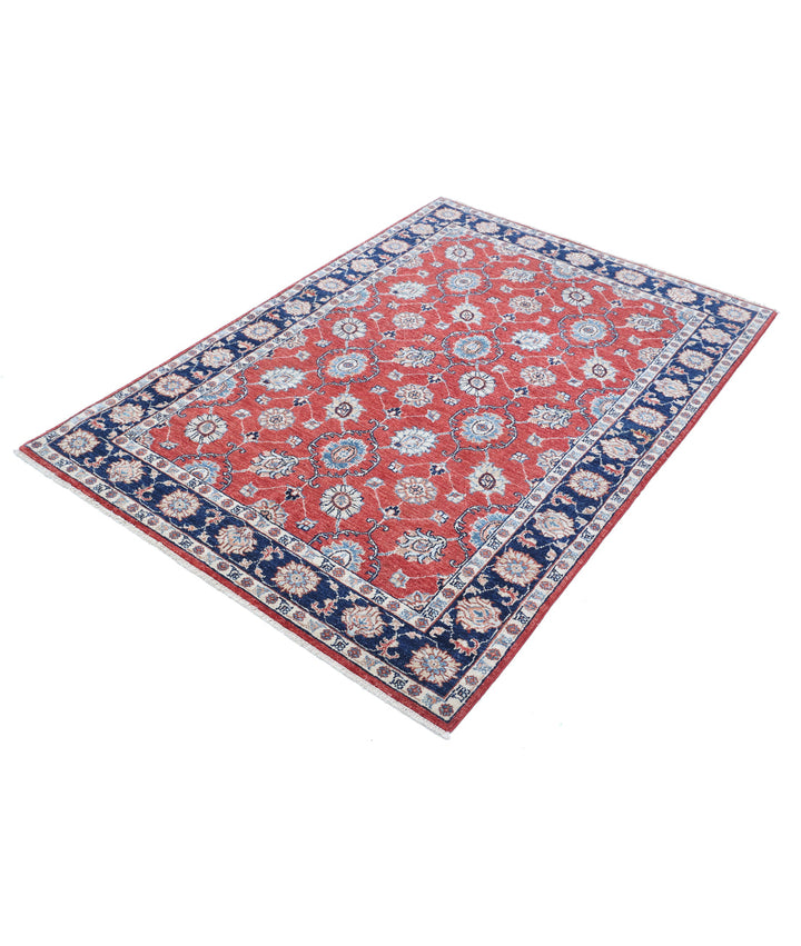 Afghan Ziegler Farhan Rug 4' 0" x 5' 9" Hand-Knotted | No. AT25509