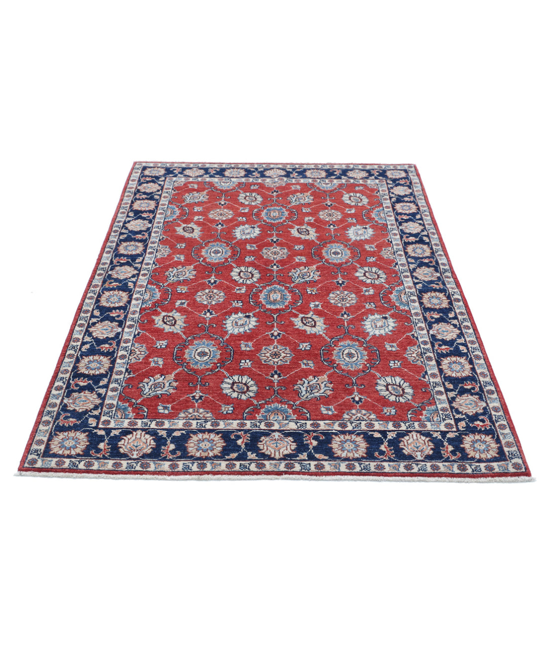 Afghan Ziegler Farhan Rug 4' 0" x 5' 9" Hand-Knotted | No. AT25509