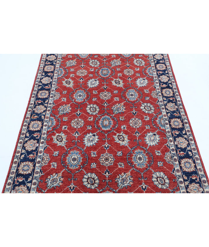 Afghan Ziegler Farhan Rug 4' 0" x 5' 9" Hand-Knotted | No. AT25509