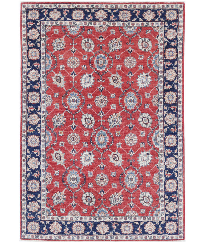 Afghan Ziegler Farhan Rug 4' 0" x 5' 9" Hand-Knotted