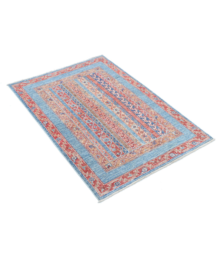 Afghan Shaal Rug 2' 9" x 3' 11" Hand-Knotted | No. AT59226