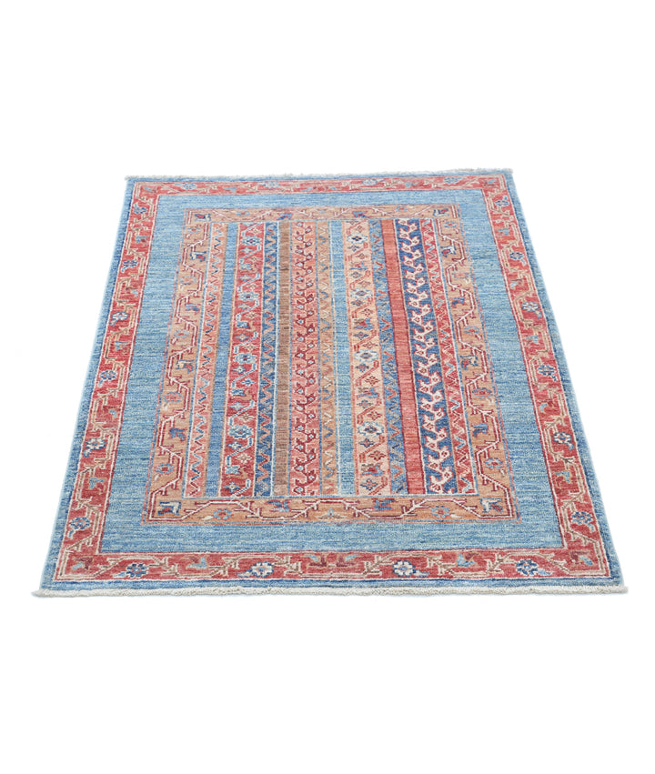 Afghan Shaal Rug 2' 9" x 3' 11" Hand-Knotted | No. AT59226