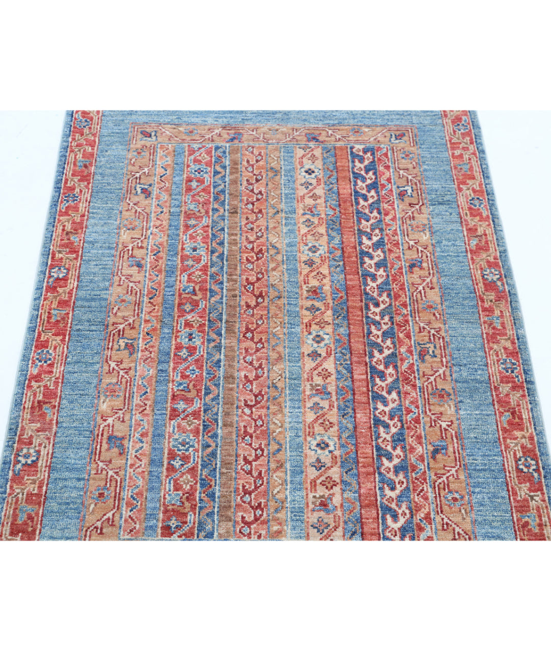 Afghan Shaal Rug 2' 9" x 3' 11" Hand-Knotted | No. AT59226