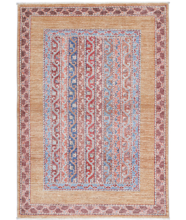 Hand Knotted Shaal Wool Rug 3' 3" x 4' 9" - No. AT28267