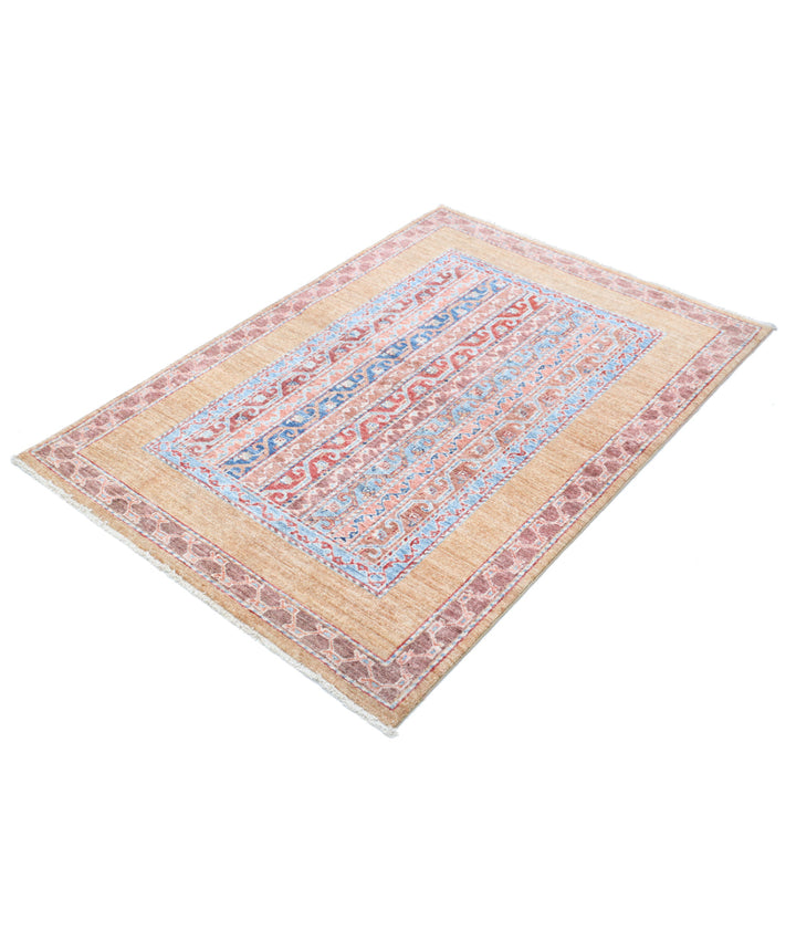 Afghan Shaal Rug 3' 4" x 4' 9" Hand-Knotted | No. AT39913