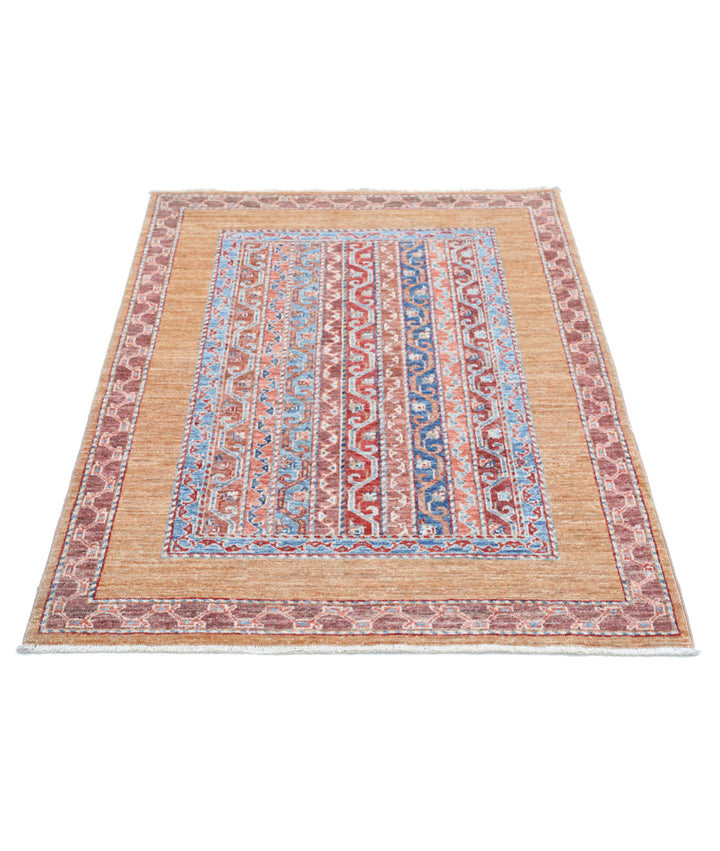 Afghan Shaal Rug 3' 4" x 4' 9" Hand-Knotted | No. AT39913