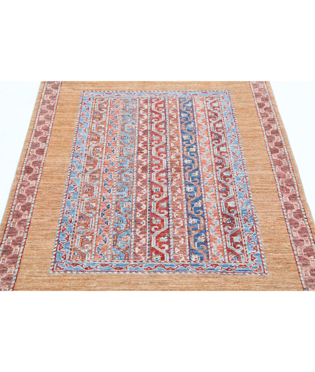 Afghan Shaal Rug 3' 4" x 4' 9" Hand-Knotted | No. AT39913