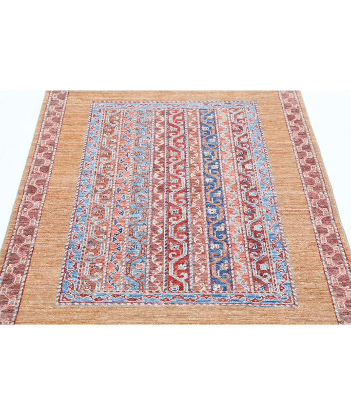 Afghan Shaal Rug 3' 4" x 4' 9" Hand-Knotted | No. AT39913