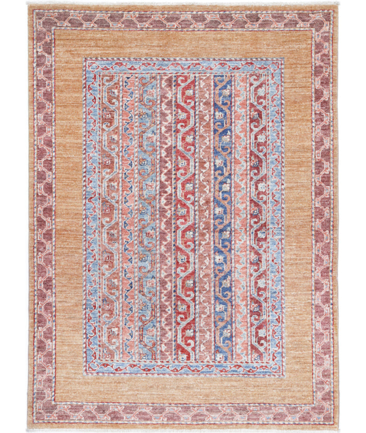 Afghan Shaal Rug 3' 4" x 4' 9" Hand-Knotted | No. AT39913