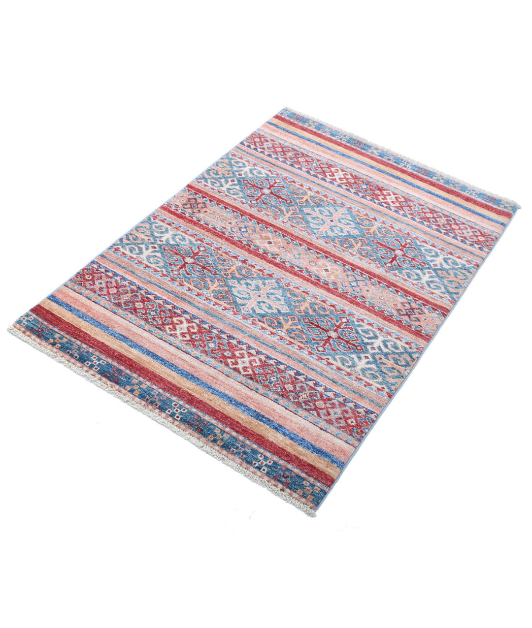 Hand Knotted Khurjeen Wool Rug 2' 8" x 3' 10" - No. AT659087