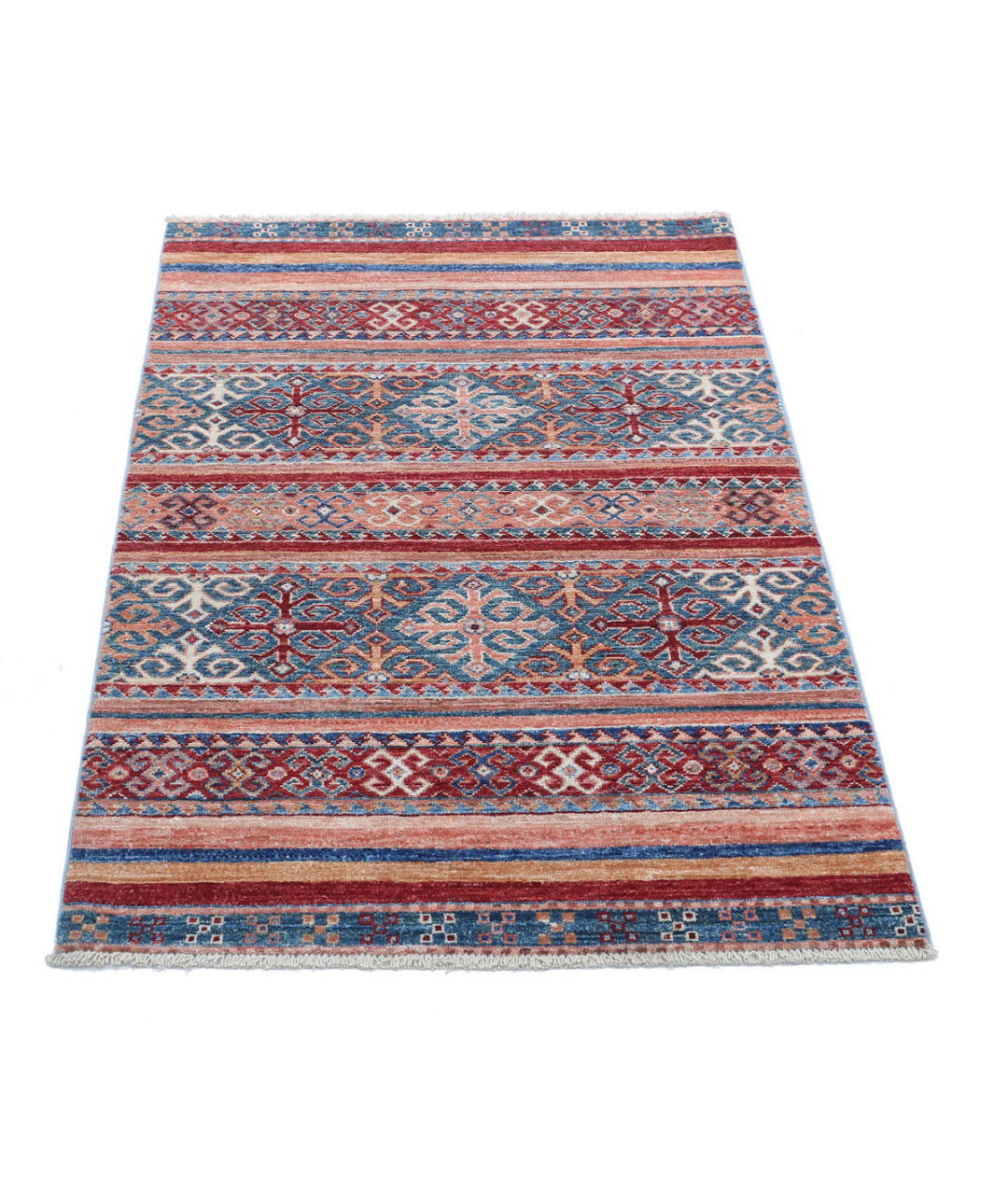 Hand Knotted Khurjeen Wool Rug 2' 8" x 3' 10" - No. AT659087