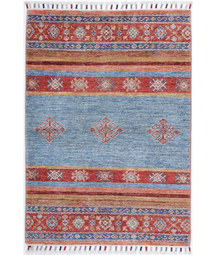 Afghan Khurjeen Rug 2' 7" x 3' 9" Hand-Knotted | No. AT83215