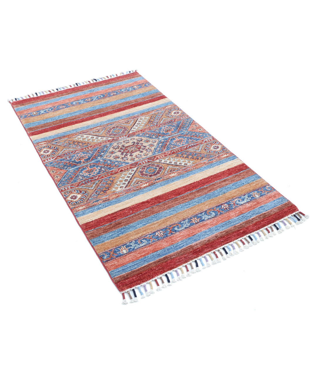 Afghan Khurjeen Rug 2' 11" x 4' 10" Hand-Knotted | No. AT80908
