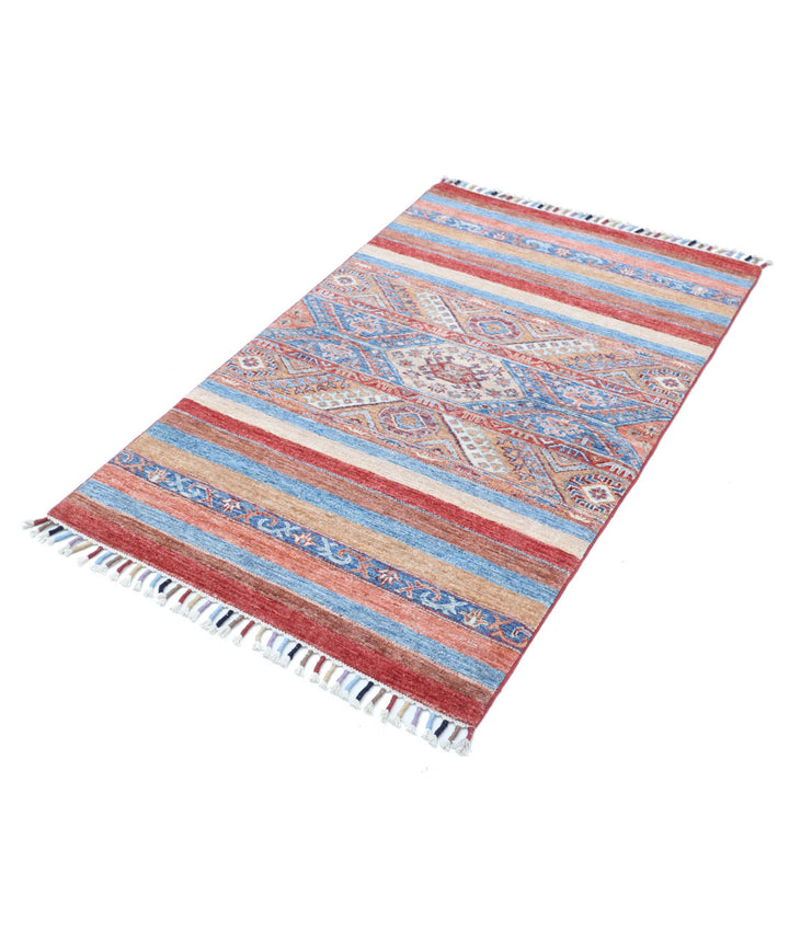 Afghan Khurjeen Rug 2' 11" x 4' 10" Hand-Knotted | No. AT80908