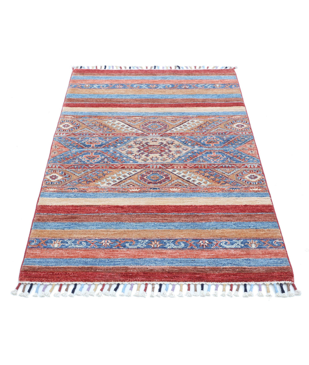 Afghan Khurjeen Rug 2' 11" x 4' 10" Hand-Knotted | No. AT80908