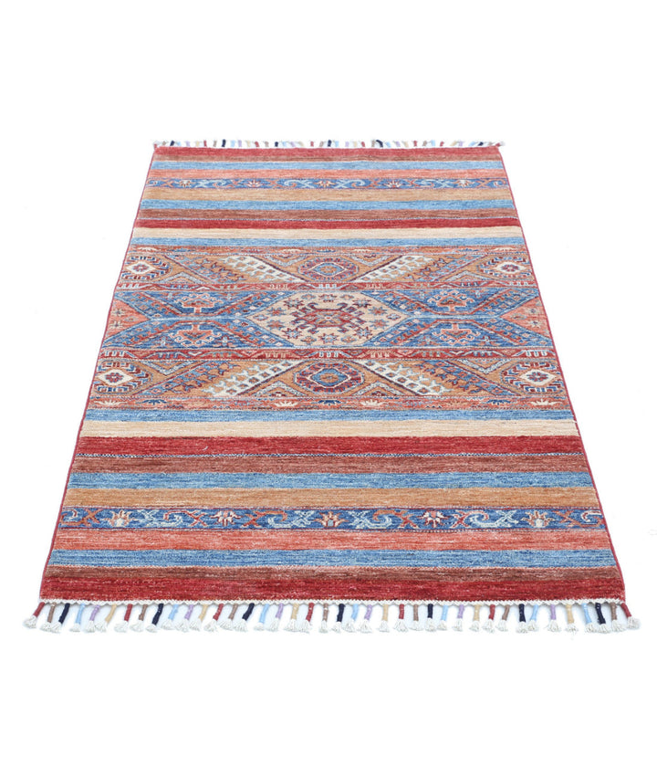 Afghan Khurjeen Rug 2' 11" x 4' 10" Hand-Knotted | No. AT80908