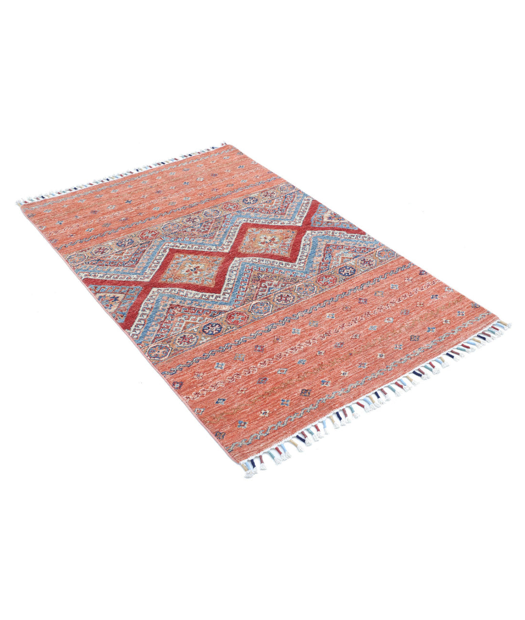 Hand Knotted Khurjeen Wool Rug 3' 3" x 4' 11" - No. AT795337