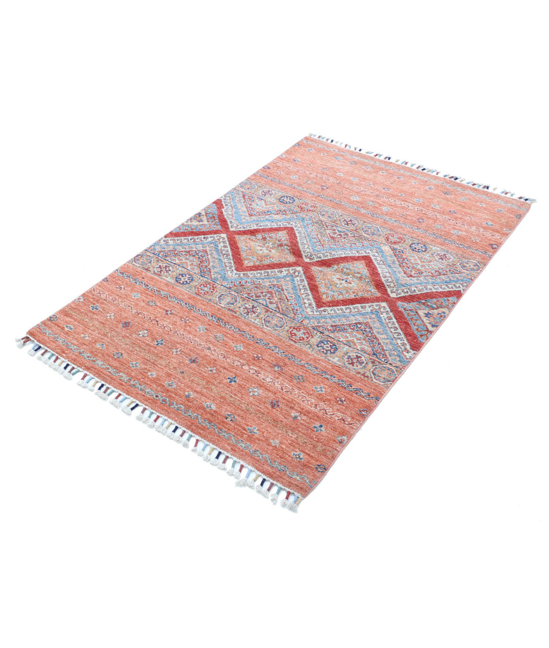 Hand Knotted Khurjeen Wool Rug 3' 3" x 4' 11" - No. AT795337