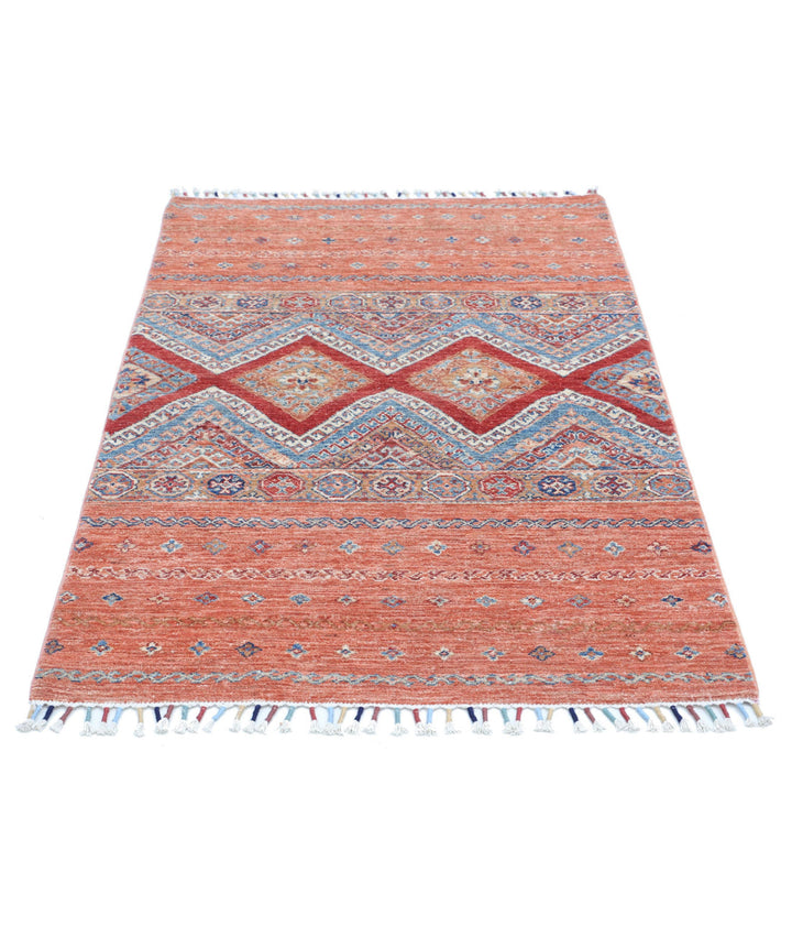 Hand Knotted Khurjeen Wool Rug 3' 3" x 4' 11" - No. AT795337