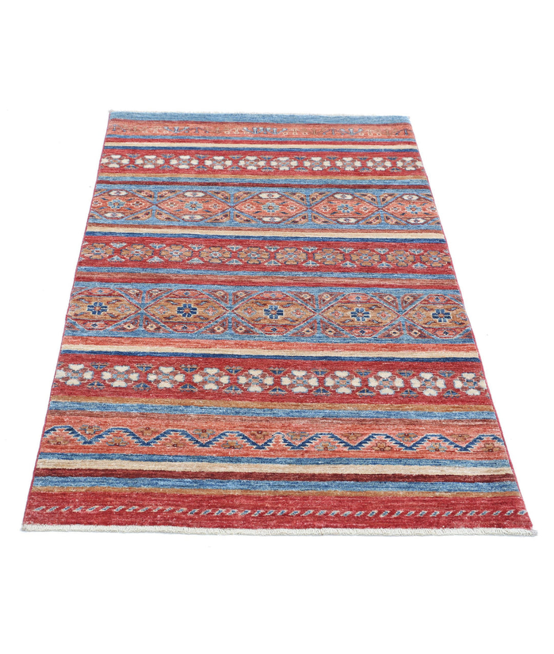 Afghan Khurjeen Rug 2' 11" x 4' 11" Hand-Knotted | No. AT59774