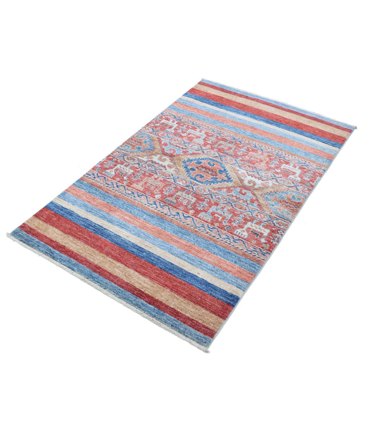 Afghan Khurjeen Rug 2' 11" x 4' 10" Hand-Knotted | No. AT46689