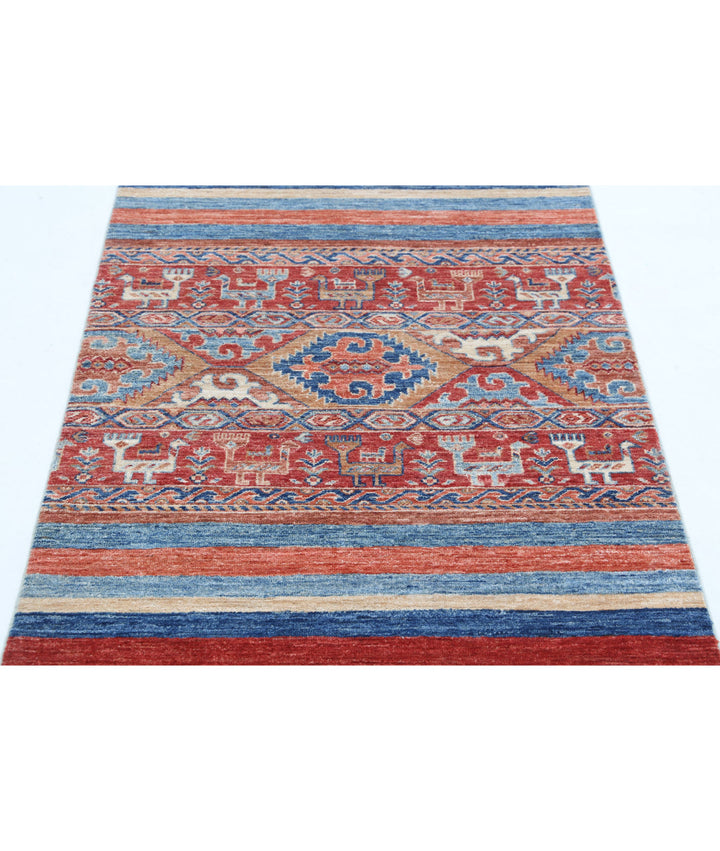 Afghan Khurjeen Rug 2' 11" x 4' 10" Hand-Knotted | No. AT46689
