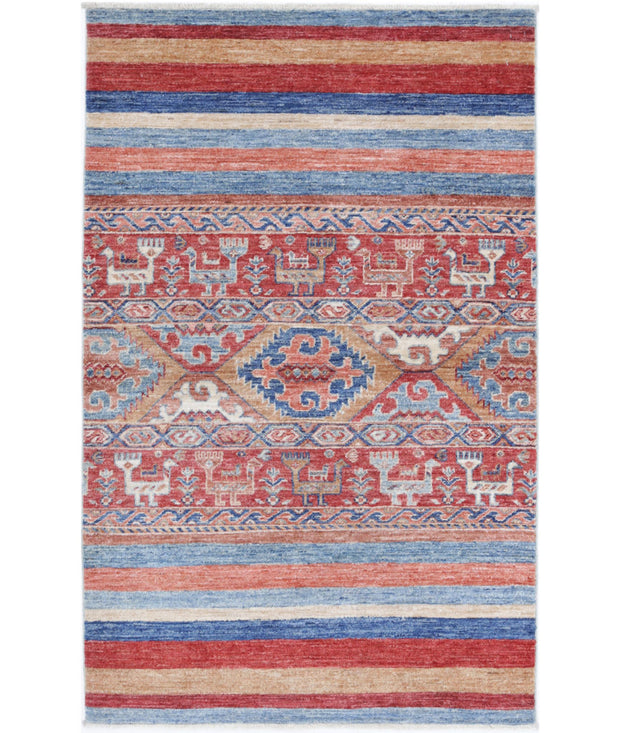 Hand Knotted Khurjeen Wool Rug 2' 11" x 4' 10" - No. AT46689
