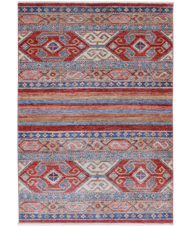 Hand Knotted Khurjeen Wool Rug 3' 2" x 4' 9" - No. AT54097