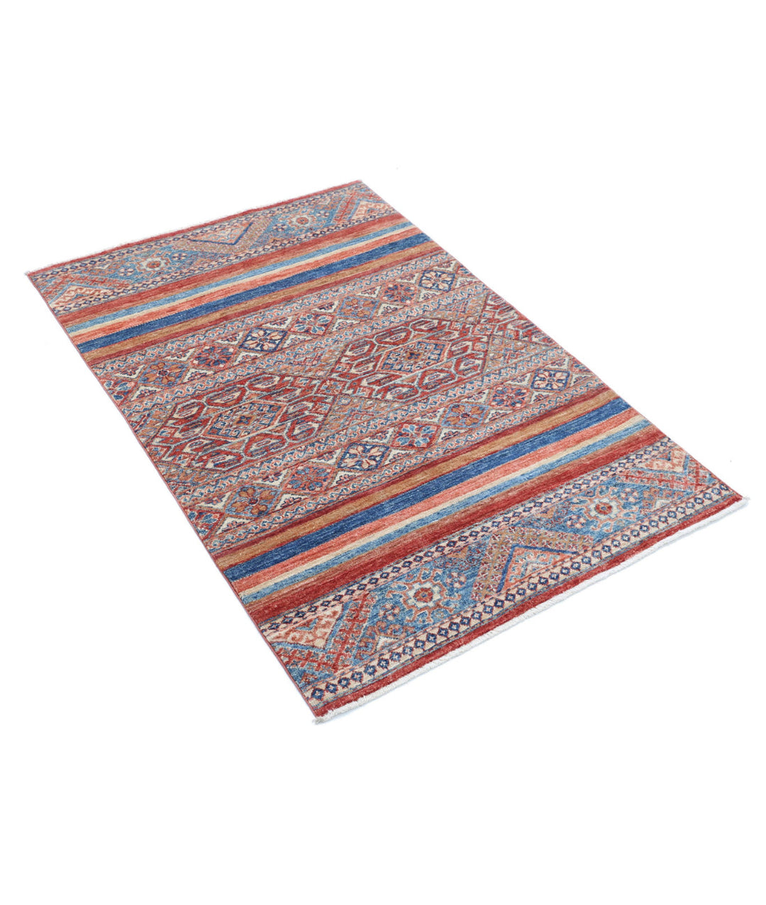 Afghan Khurjeen Rug 2' 11" x 4' 8" Hand-Knotted | No. AT38435