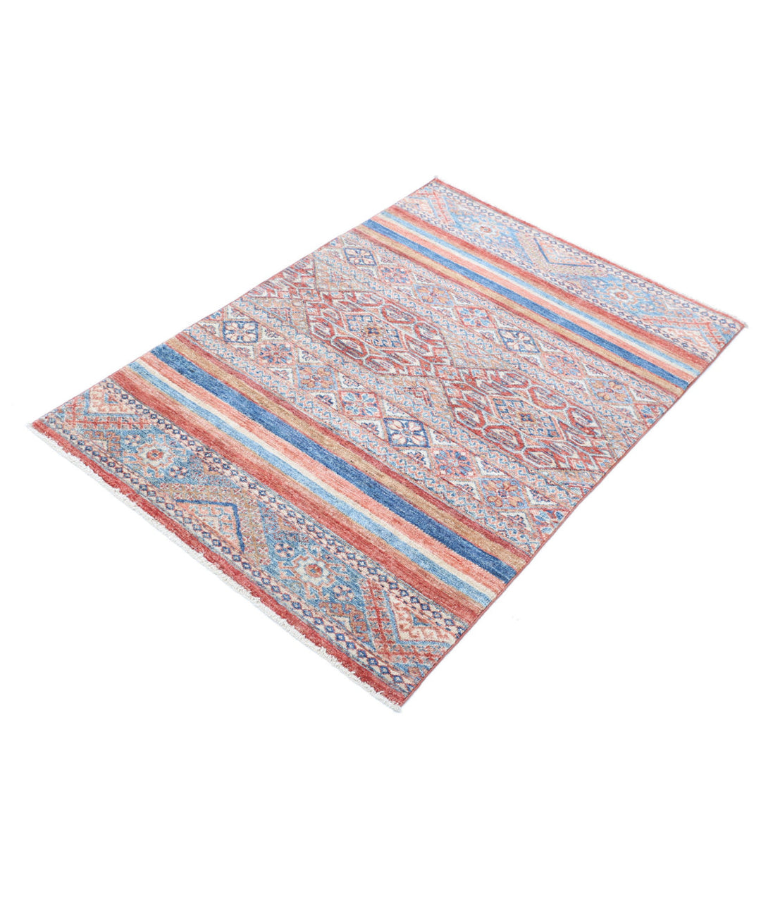 Afghan Khurjeen Rug 2' 11" x 4' 8" Hand-Knotted | No. AT38435