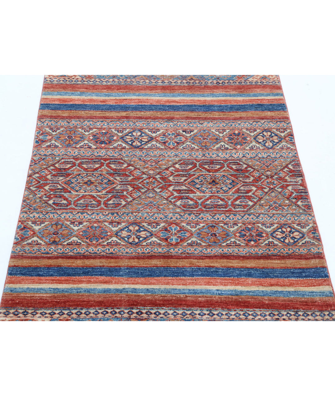 Afghan Khurjeen Rug 2' 11" x 4' 8" Hand-Knotted | No. AT38435